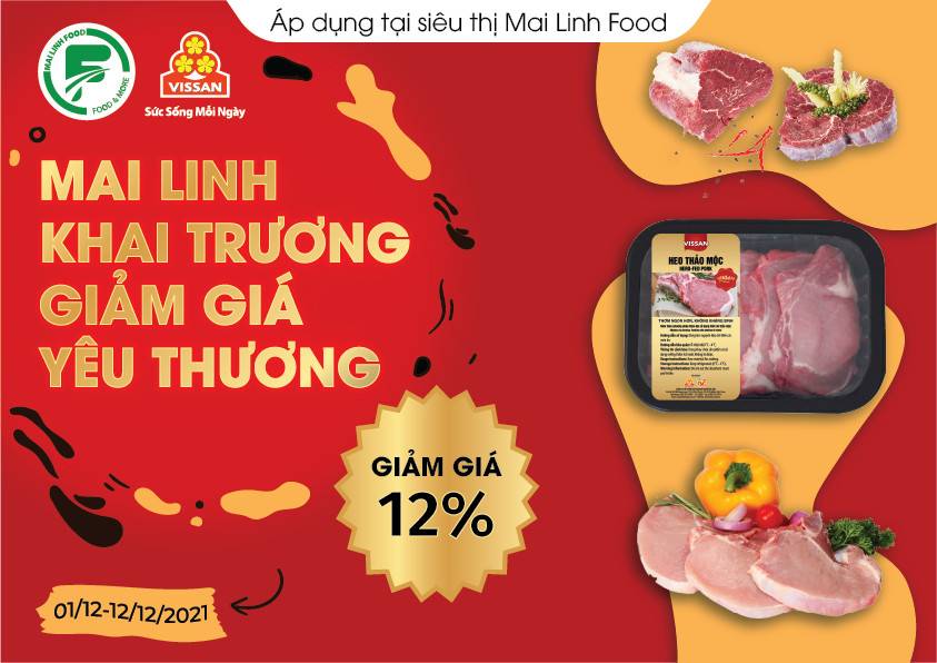 khai truong quay thit vissan tai cua hang mai linh